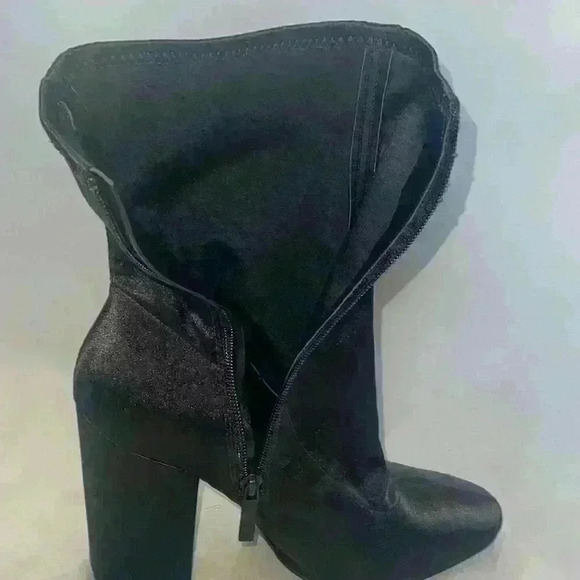 Kendall and Kylie Hailey Satin Black Mid-Calf Boots Size 9 Women's - Picture 10 of 11